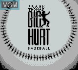 Image de l'ecran titre du jeu Frank Thomas - Big Hurt Baseball sur Nintendo Game Boy