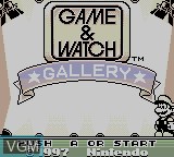 Image de l'ecran titre du jeu Game & Watch Gallery sur Nintendo Game Boy