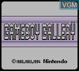 Image de l'ecran titre du jeu Game Boy Gallery sur Nintendo Game Boy