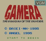 Image de l'ecran titre du jeu Gamera - Daikaijuu Kuuchuu Kessen sur Nintendo Game Boy