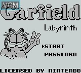 Image de l'ecran titre du jeu Garfield Labyrinth sur Nintendo Game Boy
