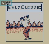 Image de l'ecran titre du jeu Golf Classic sur Nintendo Game Boy