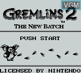 Image de l'ecran titre du jeu Gremlins 2 - The New Batch sur Nintendo Game Boy