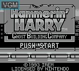 Image de l'ecran titre du jeu Hammerin' Harry sur Nintendo Game Boy