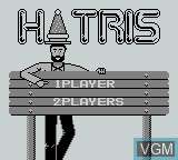 Image de l'ecran titre du jeu Hatris sur Nintendo Game Boy