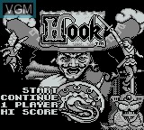 Image de l'ecran titre du jeu Hook sur Nintendo Game Boy