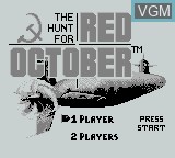 Image de l'ecran titre du jeu Hunt for Red October, The sur Nintendo Game Boy
