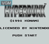 Image de l'ecran titre du jeu Hyper Dunk sur Nintendo Game Boy