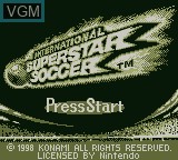 Image de l'ecran titre du jeu International Superstar Soccer sur Nintendo Game Boy