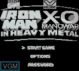 Image de l'ecran titre du jeu Iron Man / X-O Manowar in Heavy Metal sur Nintendo Game Boy