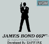 Image de l'ecran titre du jeu James Bond 007 sur Nintendo Game Boy