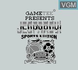 Image de l'ecran titre du jeu Jeopardy! Sports Edition sur Nintendo Game Boy