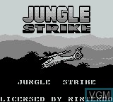 Image de l'ecran titre du jeu Jungle Strike sur Nintendo Game Boy
