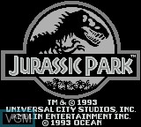 Image de l'ecran titre du jeu Jurassic Park sur Nintendo Game Boy