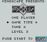 Image du menu du jeu LoopZ sur Nintendo Game Boy