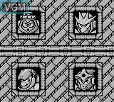 Image du menu du jeu Mega Man III sur Nintendo Game Boy