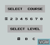 Image du menu du jeu Motocross Maniacs sur Nintendo Game Boy