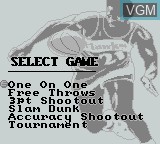 Image du menu du jeu NBA All-Star Challenge 2 sur Nintendo Game Boy