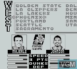 Image du menu du jeu NBA Jam sur Nintendo Game Boy