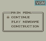 Image du menu du jeu Nectaris GB sur Nintendo Game Boy