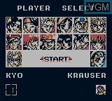 Image du menu du jeu Nettou King of Fighters '97 sur Nintendo Game Boy