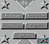 Image du menu du jeu NFL Quarterback Club 96 sur Nintendo Game Boy