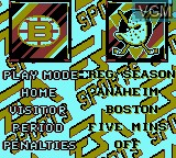 Image du menu du jeu NHL Hockey '95 sur Nintendo Game Boy