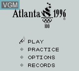 Image du menu du jeu Olympic Summer Games - Atlanta 1996 sur Nintendo Game Boy