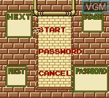 Image du menu du jeu Pac-Panic sur Nintendo Game Boy