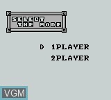 Image du menu du jeu Power Mission sur Nintendo Game Boy