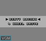 Image du menu du jeu Race Days sur Nintendo Game Boy