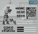 Image du menu du jeu Riddick Bowe Boxing sur Nintendo Game Boy
