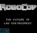 Image du menu du jeu RoboCop sur Nintendo Game Boy