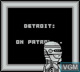 Image du menu du jeu RoboCop Versus The Terminator sur Nintendo Game Boy