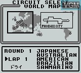 Image du menu du jeu Nakajima Satoru Kanshuu F-1 Hero GB - World Championship '91 sur Nintendo Game Boy