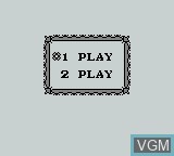 Image du menu du jeu Scotland Yard sur Nintendo Game Boy