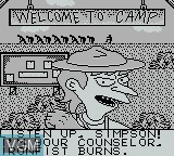Image du menu du jeu Bart Simpson's Escape From Camp Deadly sur Nintendo Game Boy