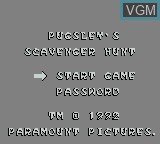 Image du menu du jeu Addams Family, The - Pugsley's Scavenger Hunt sur Nintendo Game Boy