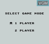 Image du menu du jeu Space Invaders sur Nintendo Game Boy