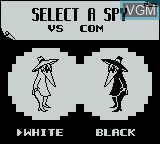 Image du menu du jeu Spy vs. Spy sur Nintendo Game Boy