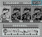 Image du menu du jeu Teenage Mutant Ninja Turtles II - Back From the Sewers sur Nintendo Game Boy