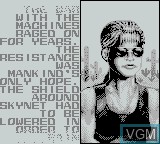 Image du menu du jeu Terminator 2 - Judgment Day sur Nintendo Game Boy