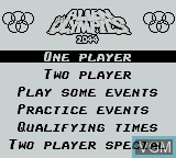 Image du menu du jeu Alien Olympics sur Nintendo Game Boy