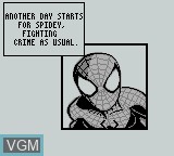 Image du menu du jeu Spider-Man 3 - Invasion of the Spider-Slayers sur Nintendo Game Boy