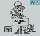 Image du menu du jeu Worm Visitor sur Nintendo Game Boy