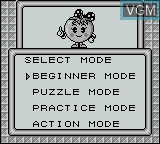 Image du menu du jeu Amazing Tater sur Nintendo Game Boy