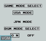 Image du menu du jeu Baseball sur Nintendo Game Boy