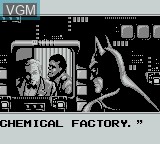 Image du menu du jeu Batman sur Nintendo Game Boy