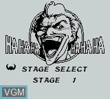 Image du menu du jeu Batman - Return of the Joker sur Nintendo Game Boy