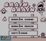 Image du menu du jeu Brain Drain sur Nintendo Game Boy